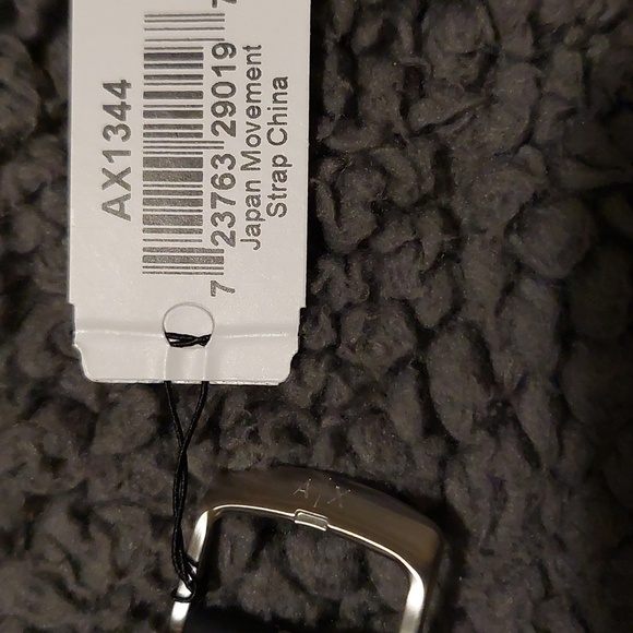 ARMANI EXCHANGE CHRONOGRAPH BLACK SILICONE WATCH AX1344 - Picture 8 of 8